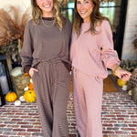 Cozy Time Lounge Set - Ballet Pink-300 Athleisure/Lounge-POLOGRAM-July & June Women's Fashion Boutique Located in San Antonio, Texas