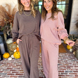 Cozy Time Lounge Set - Ballet Pink-300 Athleisure/Lounge-POLOGRAM-July & June Women's Fashion Boutique Located in San Antonio, Texas