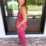 Color Pop Stripe Pant & Cami Set-500 Midi-ENTRO-July & June Women's Fashion Boutique Located in San Antonio, Texas