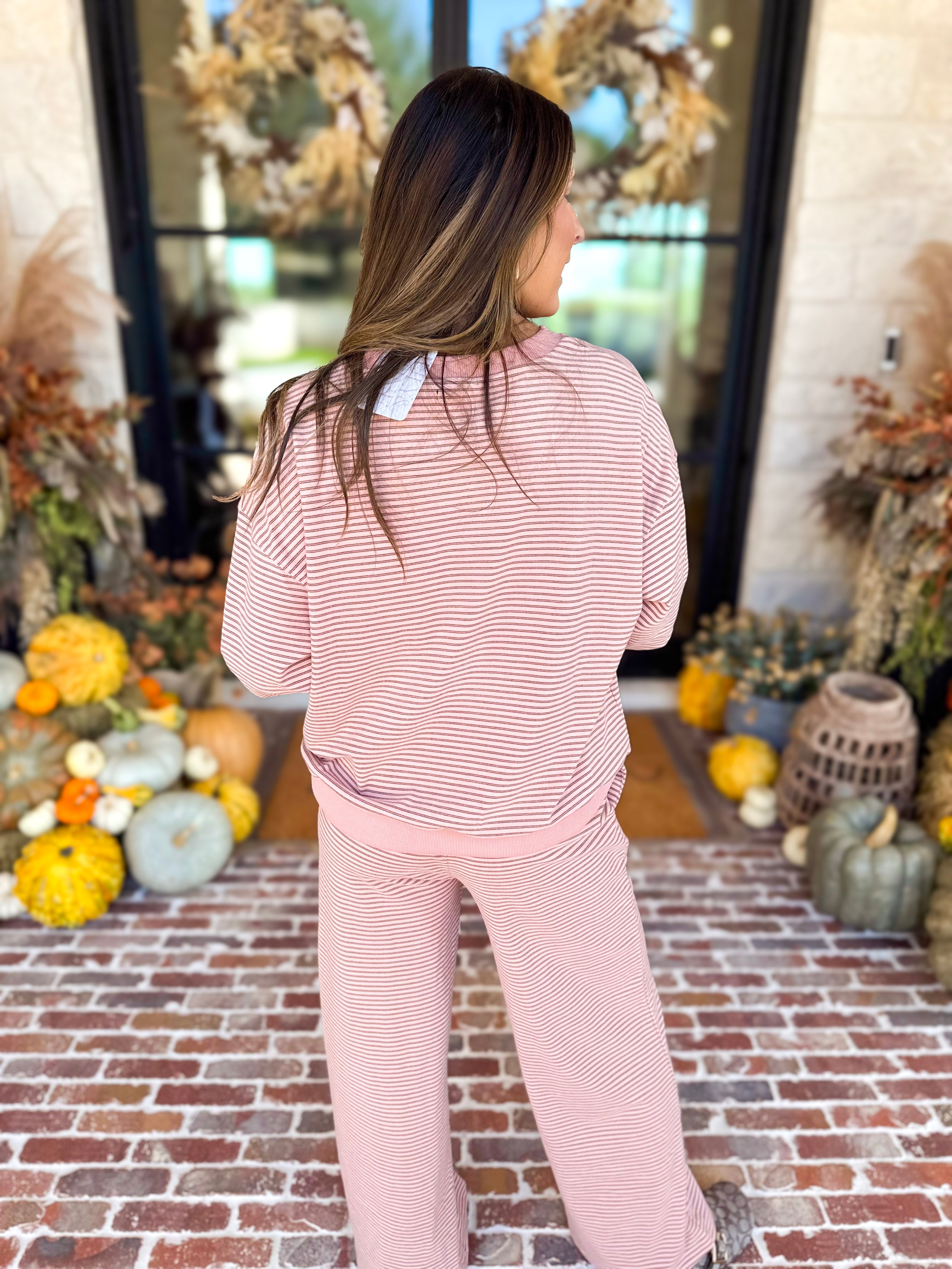 Cozy Time Lounge Set - Ballet Pink-300 Athleisure/Lounge-POLOGRAM-July & June Women's Fashion Boutique Located in San Antonio, Texas