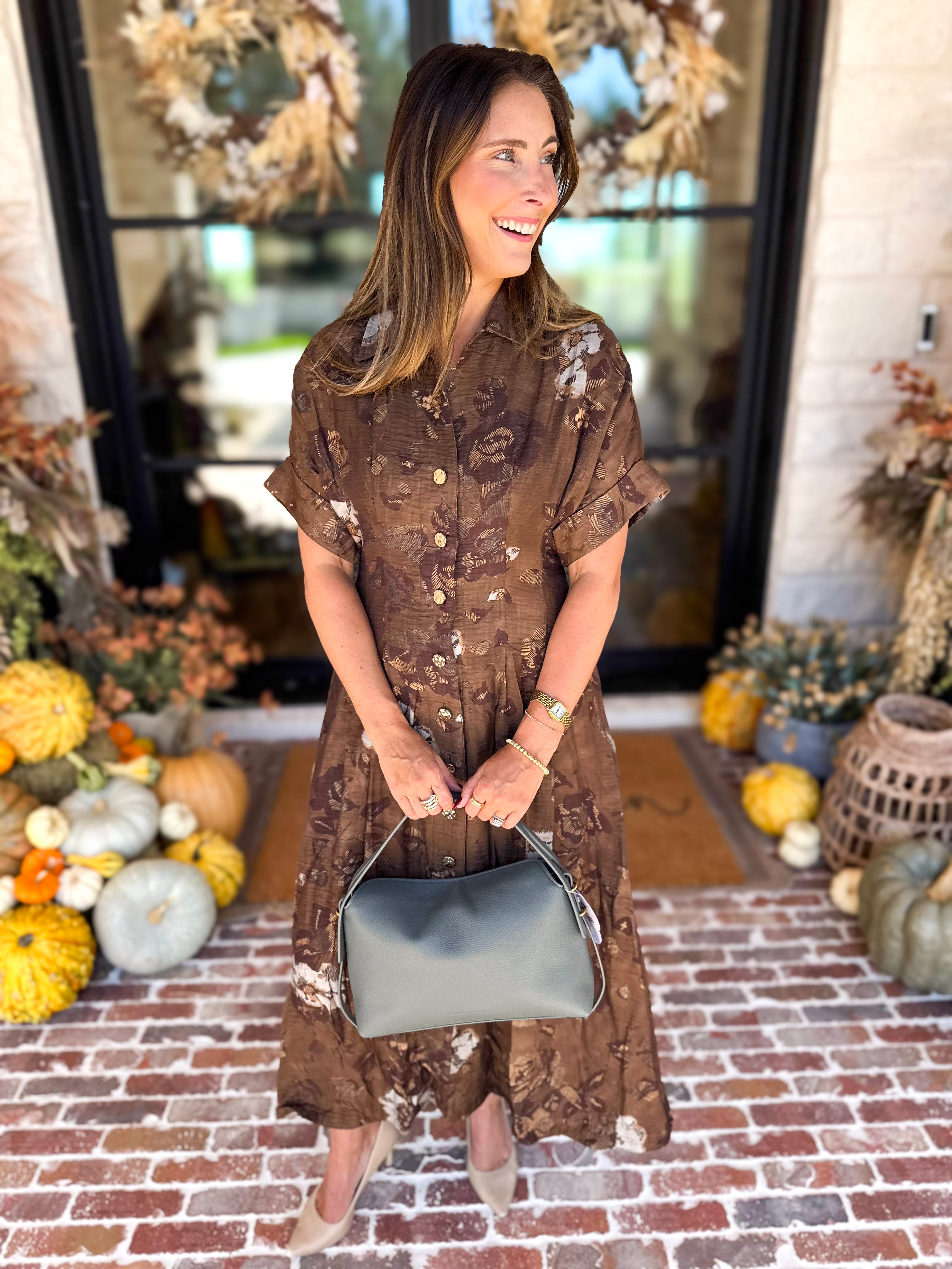 THML - Evermore Floral Midi Dress-500 Midi-THML-July & June Women's Fashion Boutique Located in San Antonio, Texas