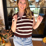 PINK FRIDAY DOORBUSTERS - Half Zip Sweater - Brown - ONLINE - FINAL SALE-PINK FRIDAY DOORBUSTERS-DOUBLE ZERO-July & June Women's Fashion Boutique Located in San Antonio, Texas