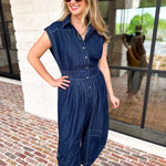 Denim Parachute Jumpsuit-500 Midi-RAE MODE-July & June Women's Fashion Boutique Located in San Antonio, Texas