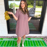 Fall Transition Mini Dress - Red Bean-510 Mini-ENTRO-July & June Women's Fashion Boutique Located in San Antonio, Texas