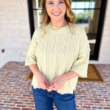 The Bailee Sweater Top - Kiwi-230 Sweaters/Cardis-RAE MODE-July & June Women's Fashion Boutique Located in San Antonio, Texas