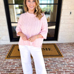 The Bailee Sweater Top - Pink-230 Sweaters/Cardis-RAE MODE-July & June Women's Fashion Boutique Located in San Antonio, Texas