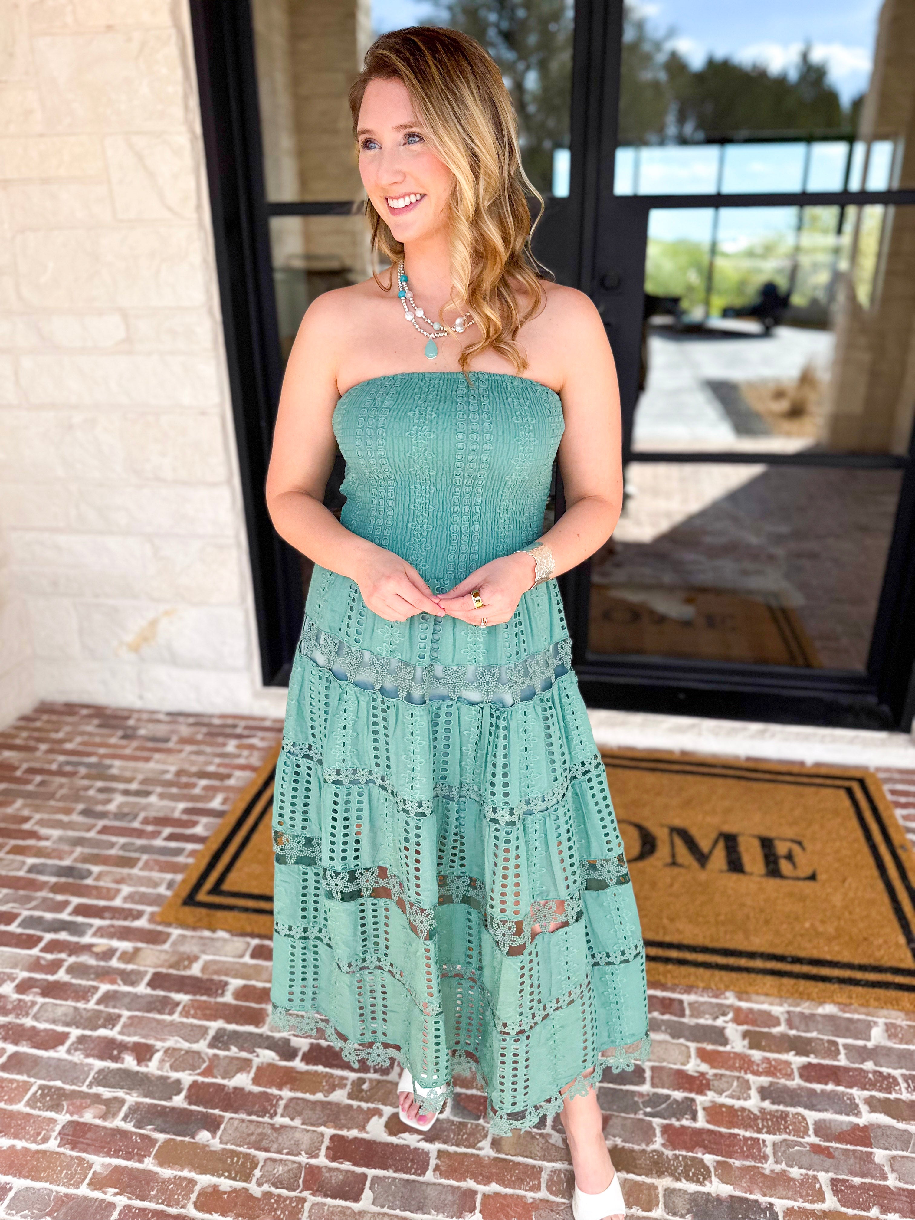 The Lexi Midi Dress - Seafoam Green-500 Midi-STRUT & BOLT-July & June Women's Fashion Boutique Located in San Antonio, Texas
