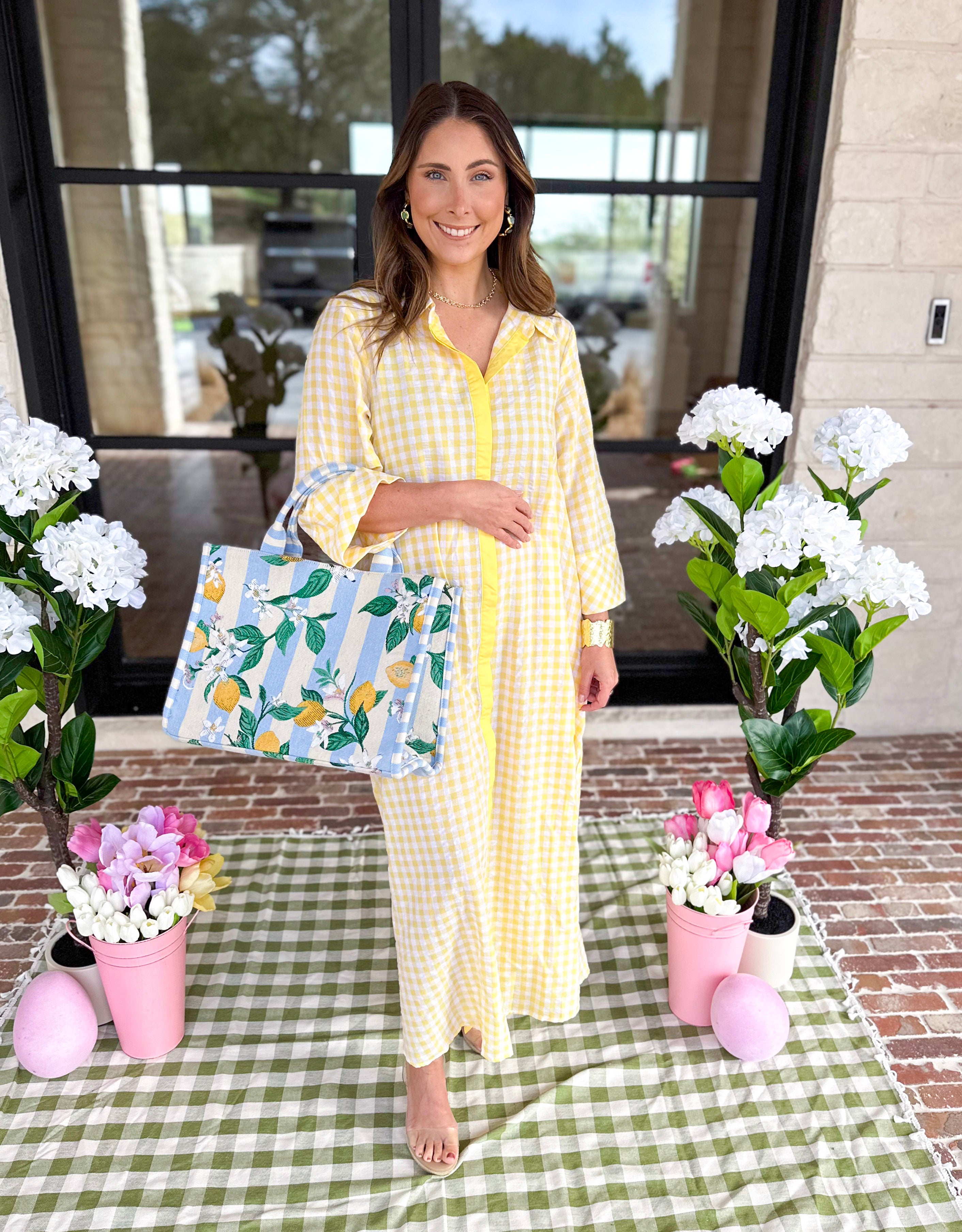 Spring Dreams Midi Dress - Yellow-500 Midi-ENTRO-July & June Women's Fashion Boutique Located in San Antonio, Texas