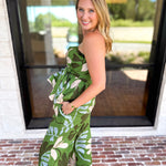 Sunset Floral Set - Matcha Green-500 Midi-ENTRO-July & June Women's Fashion Boutique Located in San Antonio, Texas