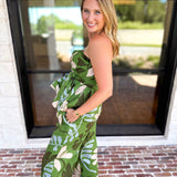 Sunset Floral Set - Matcha Green-500 Midi-ENTRO-July & June Women's Fashion Boutique Located in San Antonio, Texas
