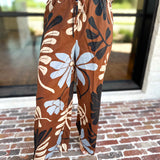Sunset Floral Set - Brown-500 Midi-ENTRO-July & June Women's Fashion Boutique Located in San Antonio, Texas
