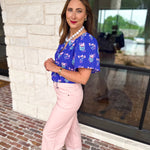 Mary Square - Blue Petal Keepsake Blouse-MARY SQUARE-July & June Women's Fashion Boutique Located in San Antonio, Texas
