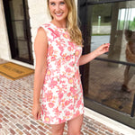 Flirty Floral Denim Mini Dress-510 Mini-STRUT & BOLT-July & June Women's Fashion Boutique Located in San Antonio, Texas