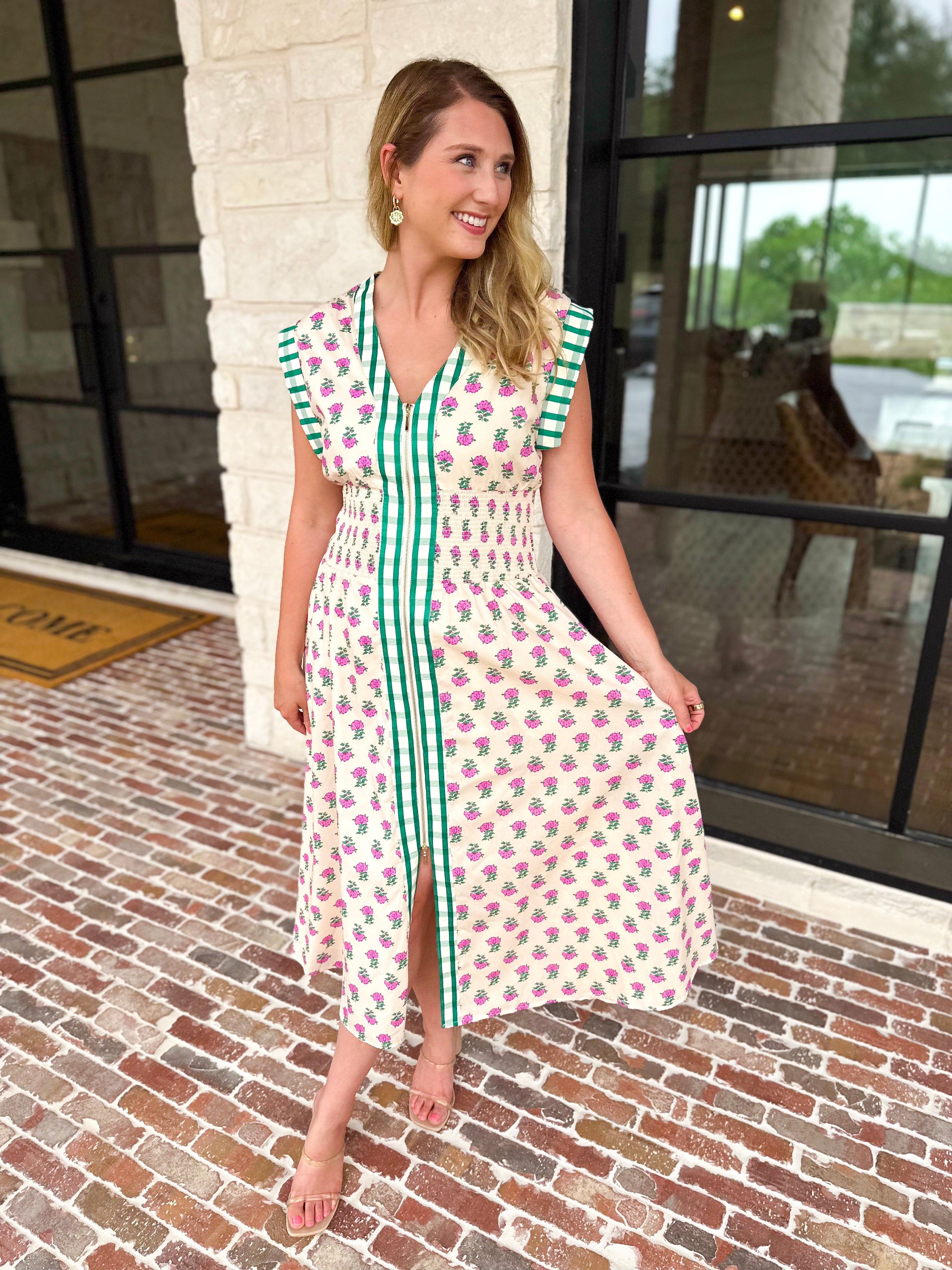 THML - Spring Gatherings Midi Dress-500 Midi-THML-July & June Women's Fashion Boutique Located in San Antonio, Texas