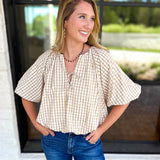 Fall Bubble Blouse-200 Fashion Blouses-ENTRO-July & June Women's Fashion Boutique Located in San Antonio, Texas