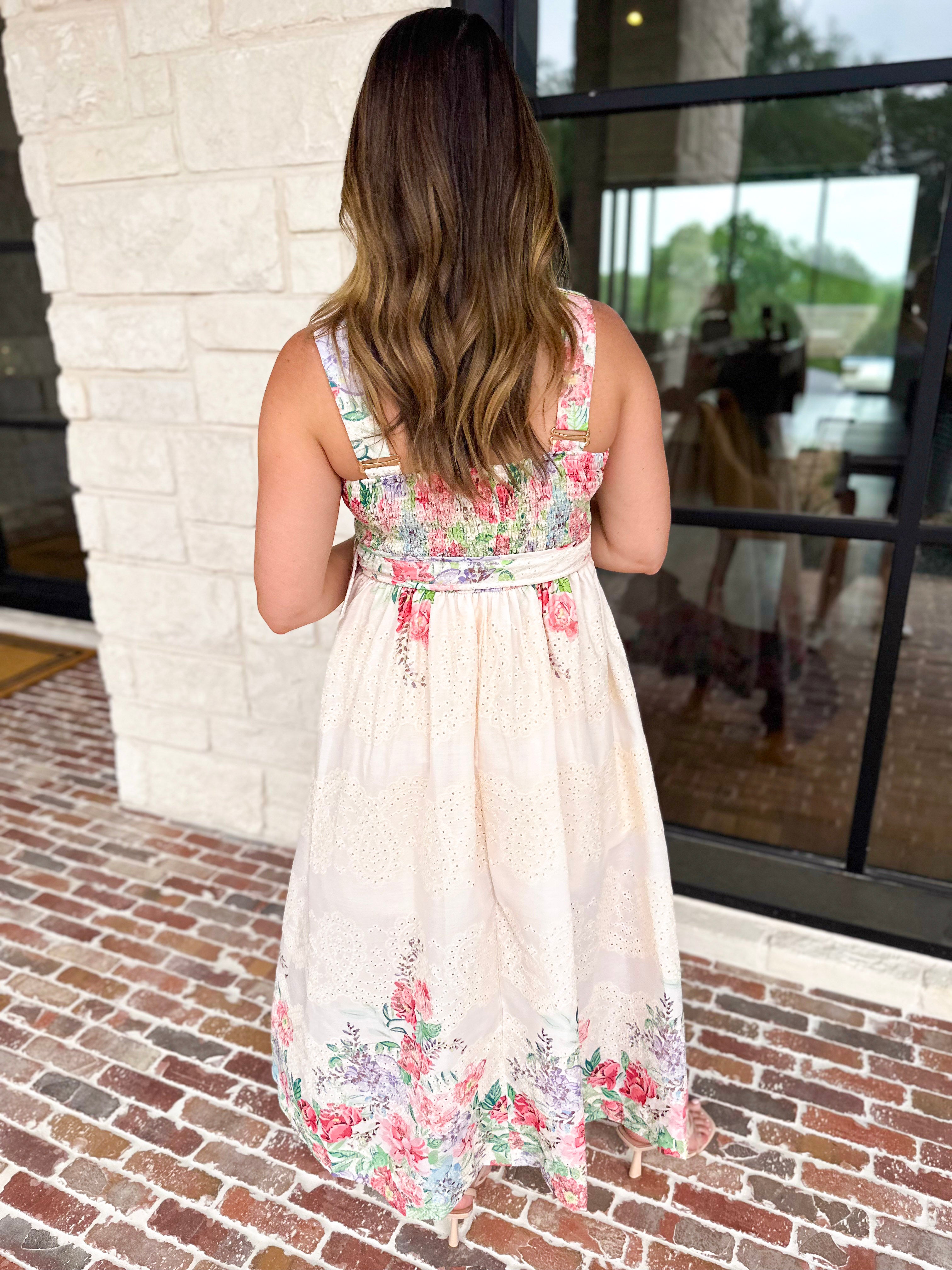 Summertime Garden Midi Dress-500 Midi-ENTRO-July & June Women's Fashion Boutique Located in San Antonio, Texas