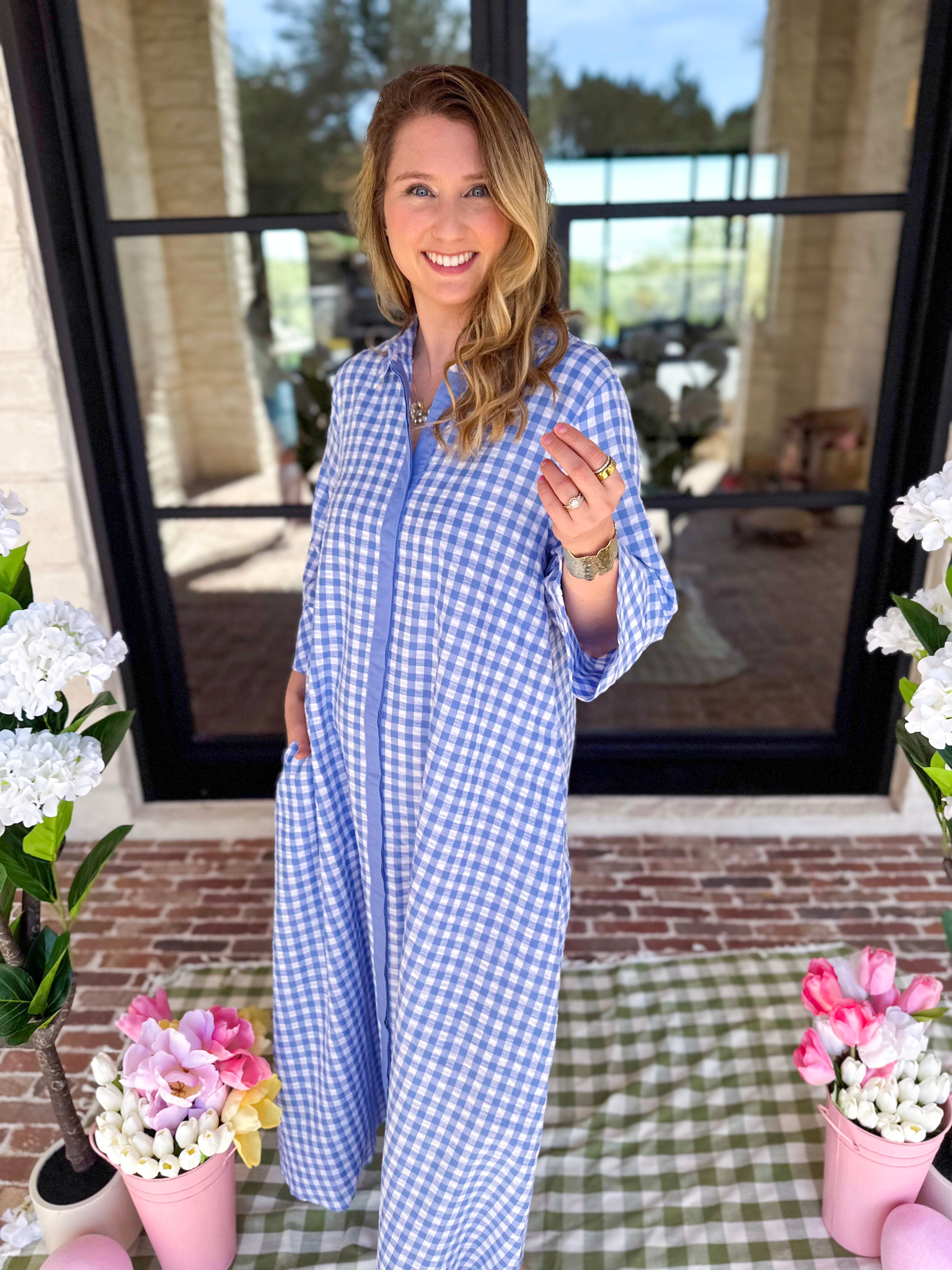 Spring Dreams Midi Dress - Blue-500 Midi-ENTRO-July & June Women's Fashion Boutique Located in San Antonio, Texas
