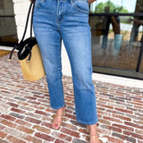 Vervet - Mid Rise Straight Leg Jeans-400 Pants-VEVERT BY FLYING MONKEY-July & June Women's Fashion Boutique Located in San Antonio, Texas