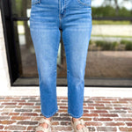Vervet - Mid Rise Straight Leg Jeans-420 Denim-VEVERT BY FLYING MONKEY-July & June Women's Fashion Boutique Located in San Antonio, Texas