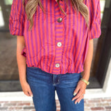 Coffee Date Blouse - Plum-200 Fashion Blouses-ENTRO-July & June Women's Fashion Boutique Located in San Antonio, Texas