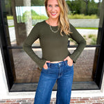 Liverpool - Everyday Favorite Scoop Neck Top - Forest-230 Sweaters/Cardis-LIVERPOOL JEANS COMPANY-July & June Women's Fashion Boutique Located in San Antonio, Texas