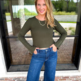 Liverpool - Everyday Favorite Scoop Neck Top - Forest-230 Sweaters/Cardis-LIVERPOOL JEANS COMPANY-July & June Women's Fashion Boutique Located in San Antonio, Texas