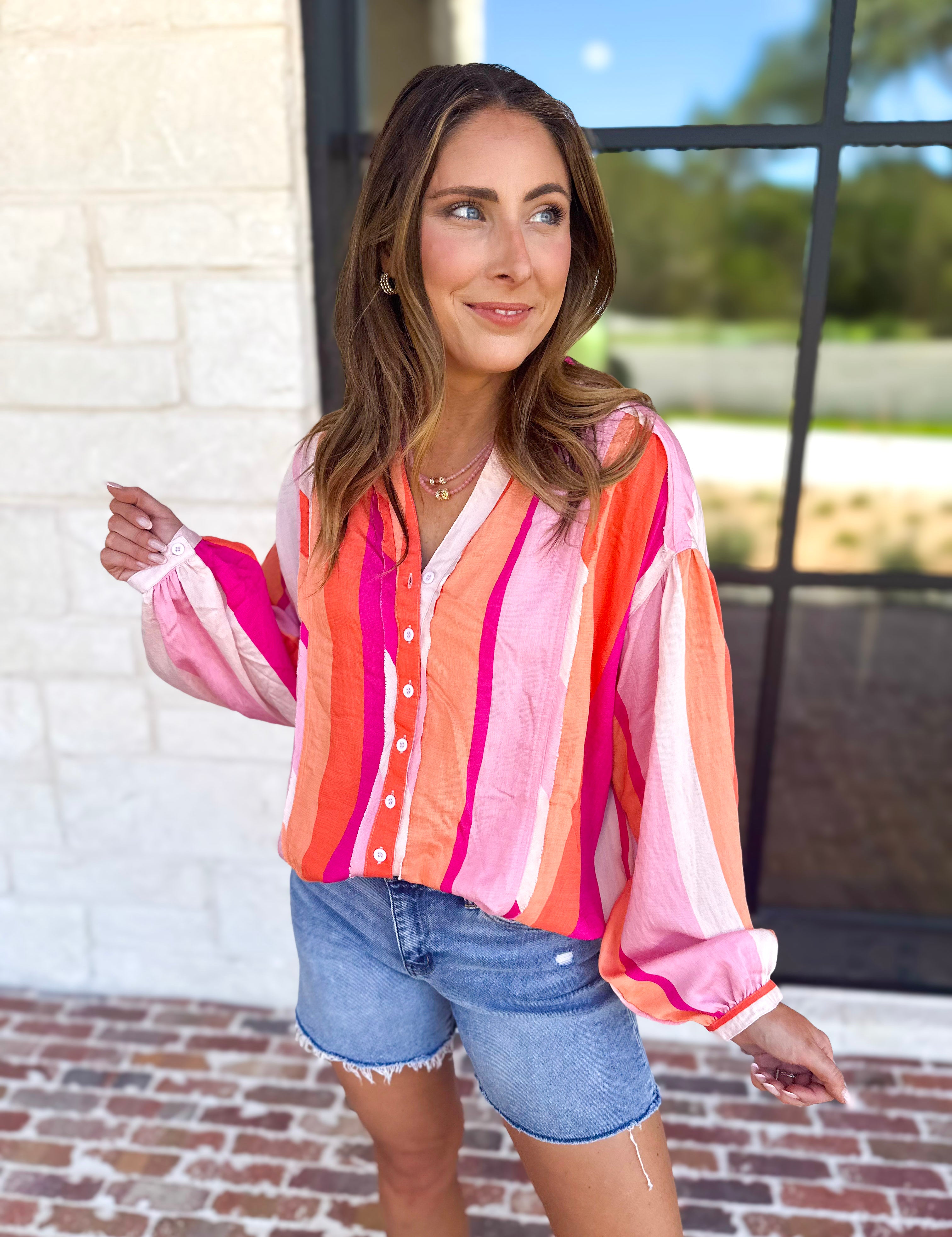 The Santa Fe Blouse-200 Fashion Blouses-FATE-July & June Women's Fashion Boutique Located in San Antonio, Texas