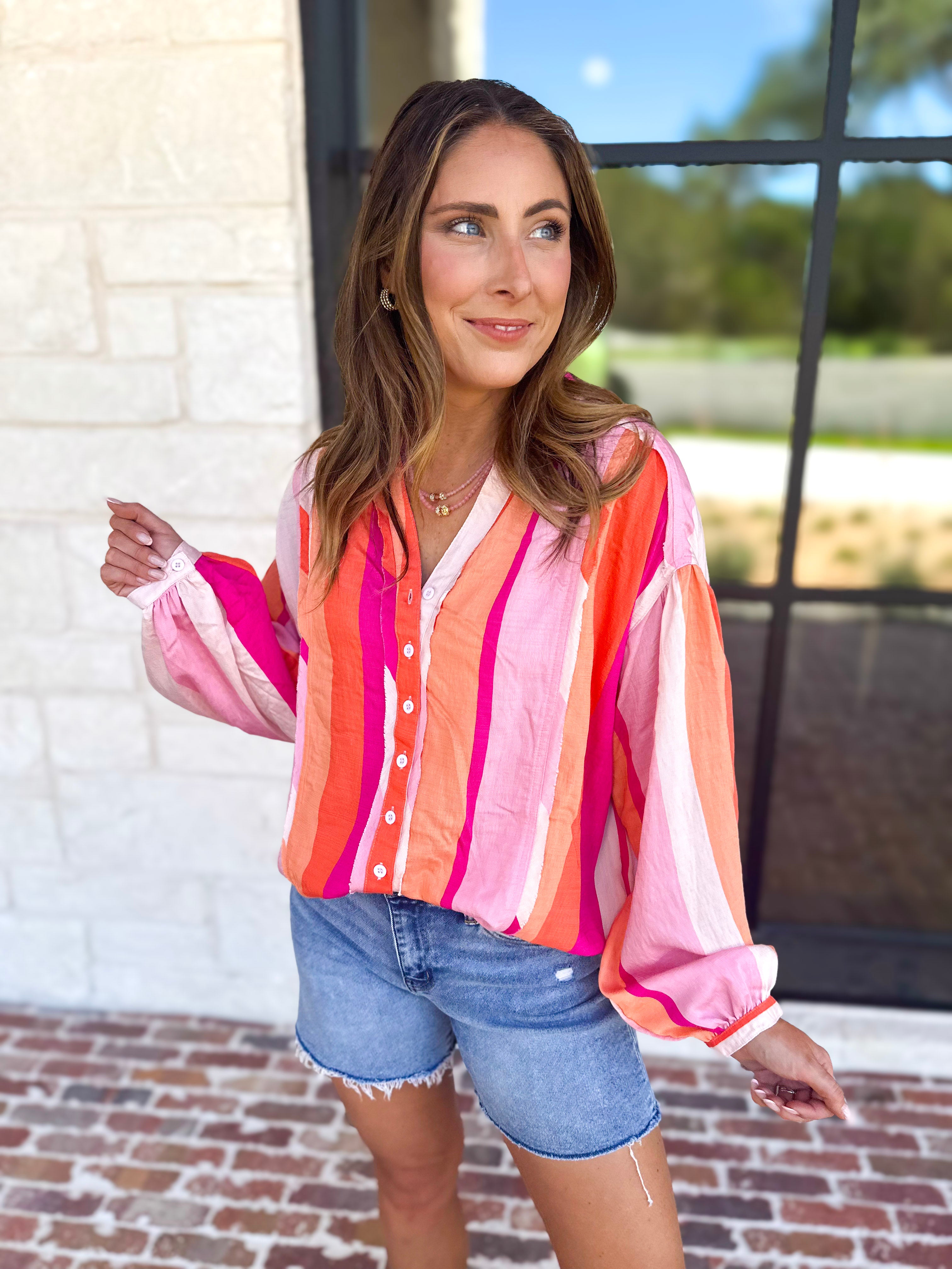 The Santa Fe Blouse-200 Fashion Blouses-FATE-July & June Women's Fashion Boutique Located in San Antonio, Texas