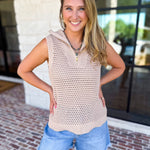 Knit Zip Tank-230 Sweaters/Cardis-FATE-July & June Women's Fashion Boutique Located in San Antonio, Texas