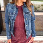 LIVERPOOL - Classic Jean Jacket-600 Outerwear-LIVERPOOL JEANS COMPANY-July & June Women's Fashion Boutique Located in San Antonio, Texas