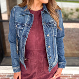 LIVERPOOL - Classic Jean Jacket-600 Outerwear-LIVERPOOL JEANS COMPANY-July & June Women's Fashion Boutique Located in San Antonio, Texas