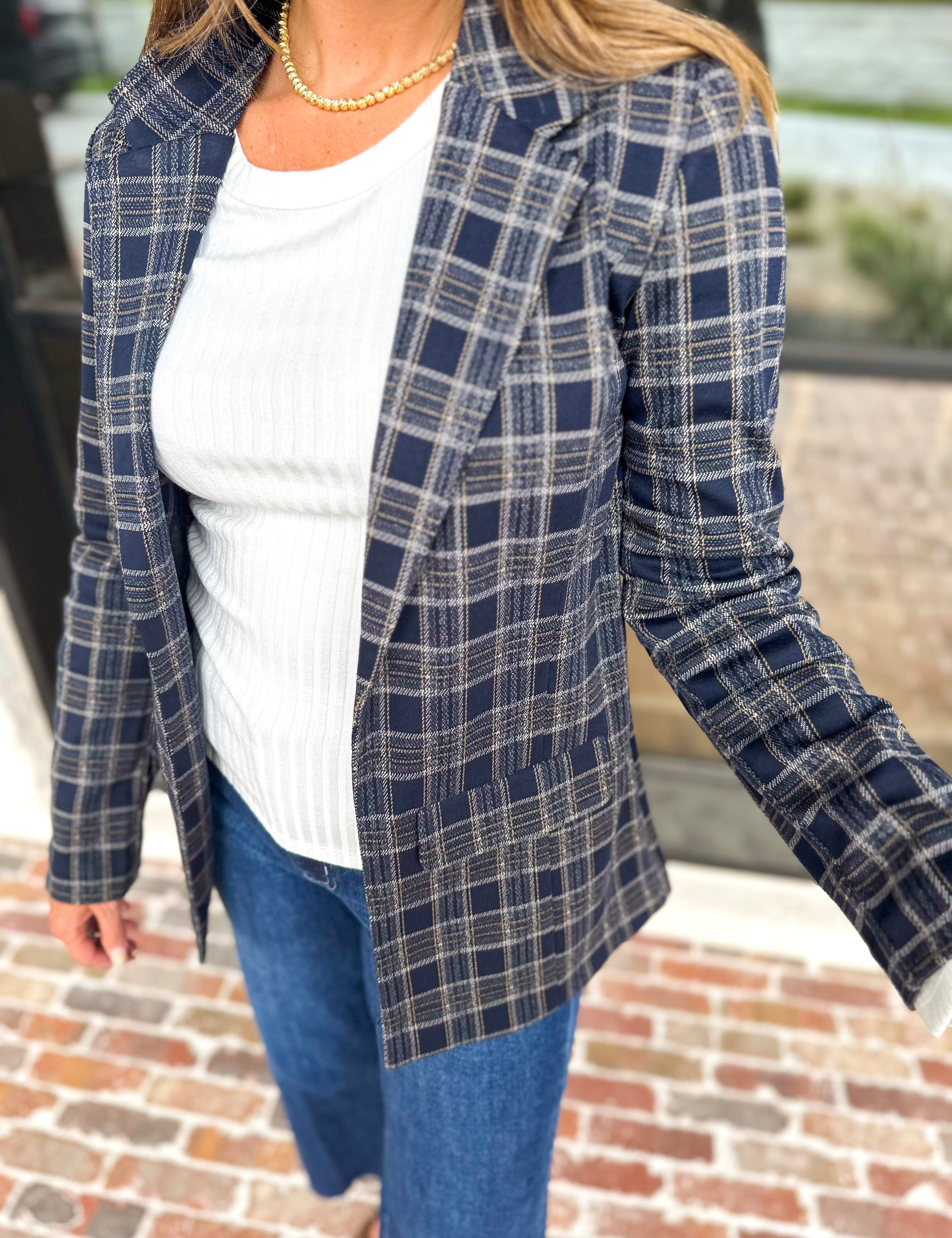 Liverpool - City Life Blazer-600 Outerwear-LIVERPOOL JEANS COMPANY-July & June Women's Fashion Boutique Located in San Antonio, Texas