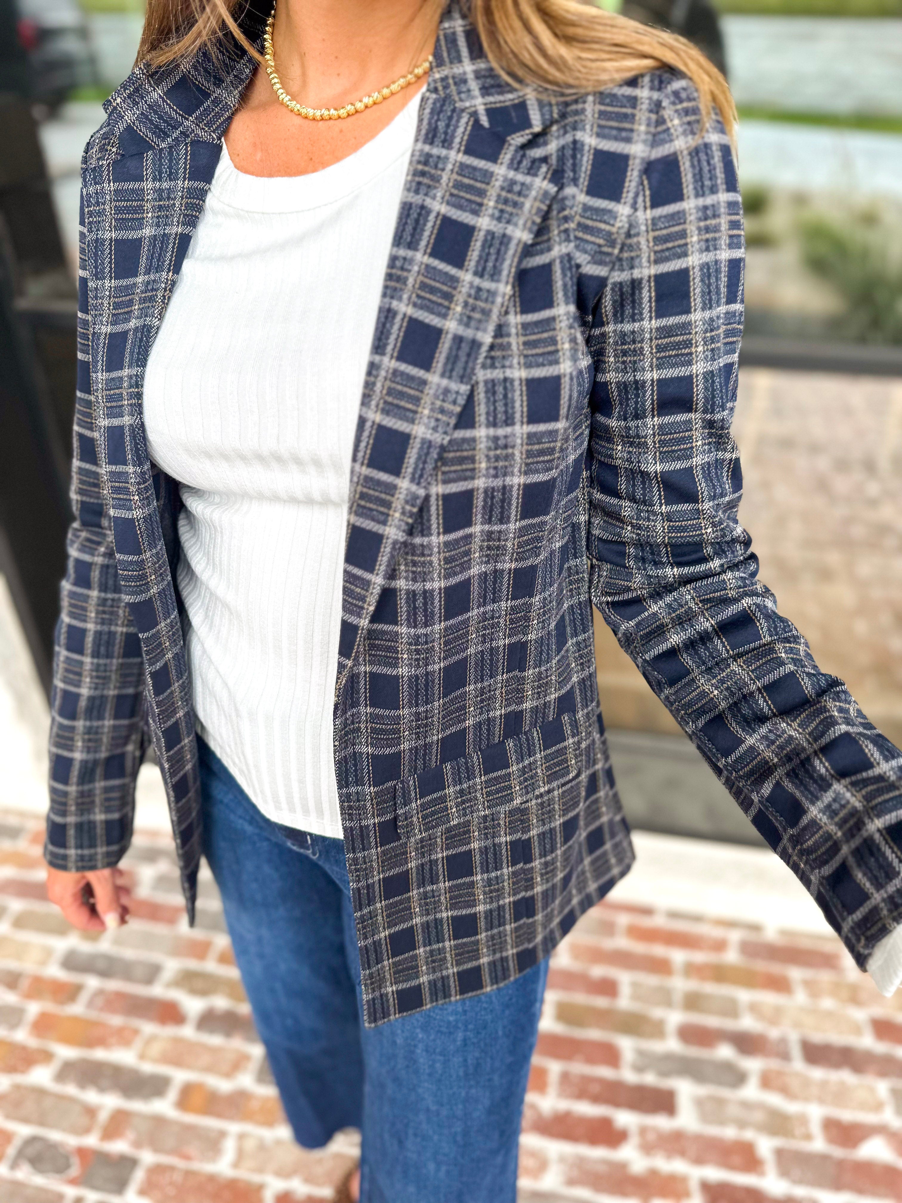 Liverpool - City Life Blazer-600 Outerwear-LIVERPOOL JEANS COMPANY-July & June Women's Fashion Boutique Located in San Antonio, Texas