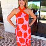 Shell & Shine Halter Midi Dress-500 Midi-ENTRO-July & June Women's Fashion Boutique Located in San Antonio, Texas