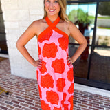 Shell & Shine Halter Midi Dress-500 Midi-ENTRO-July & June Women's Fashion Boutique Located in San Antonio, Texas