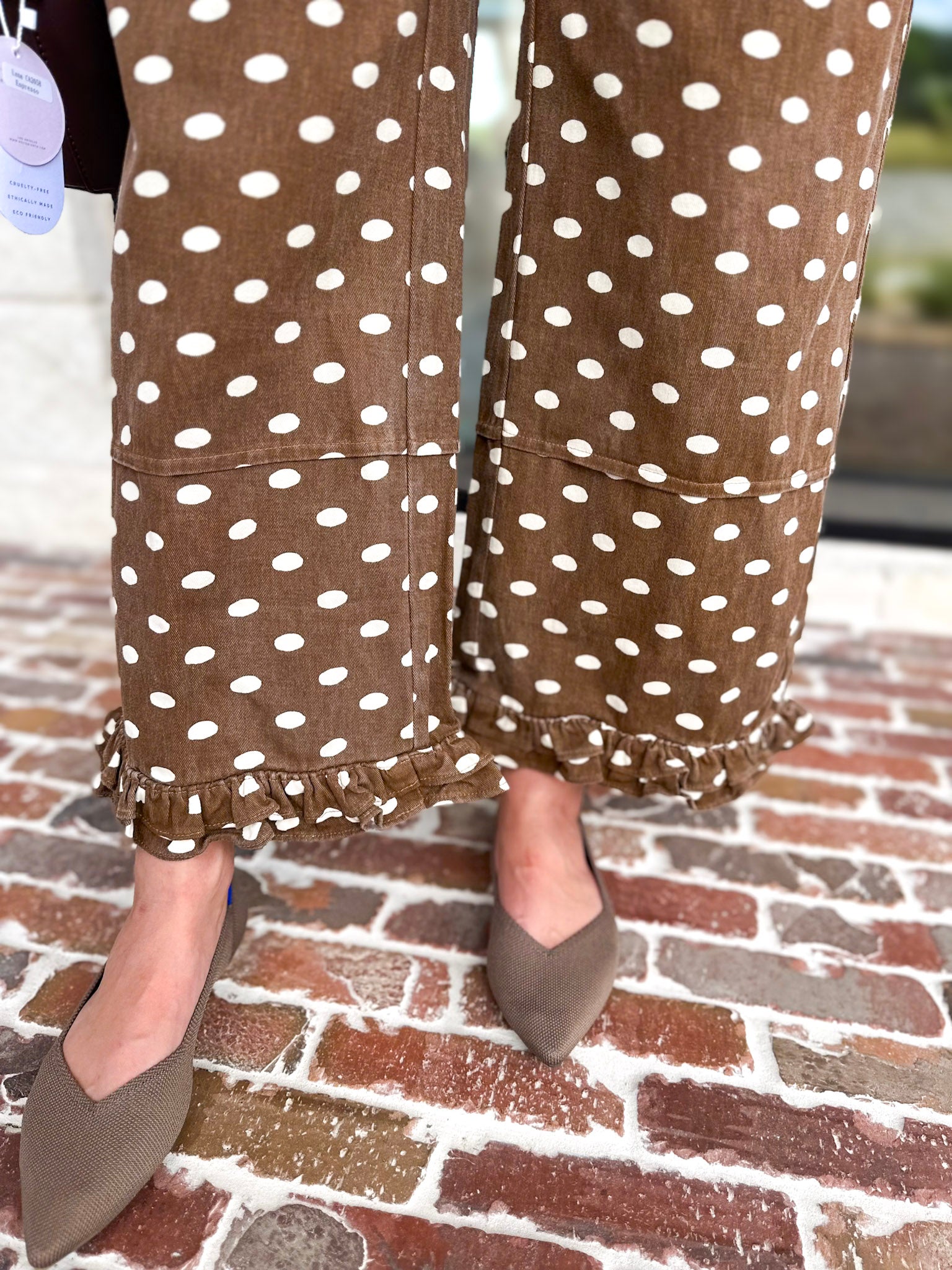 The Trendsetter Polka Dot Jeans-400 Pants-JODIFL-July & June Women's Fashion Boutique Located in San Antonio, Texas