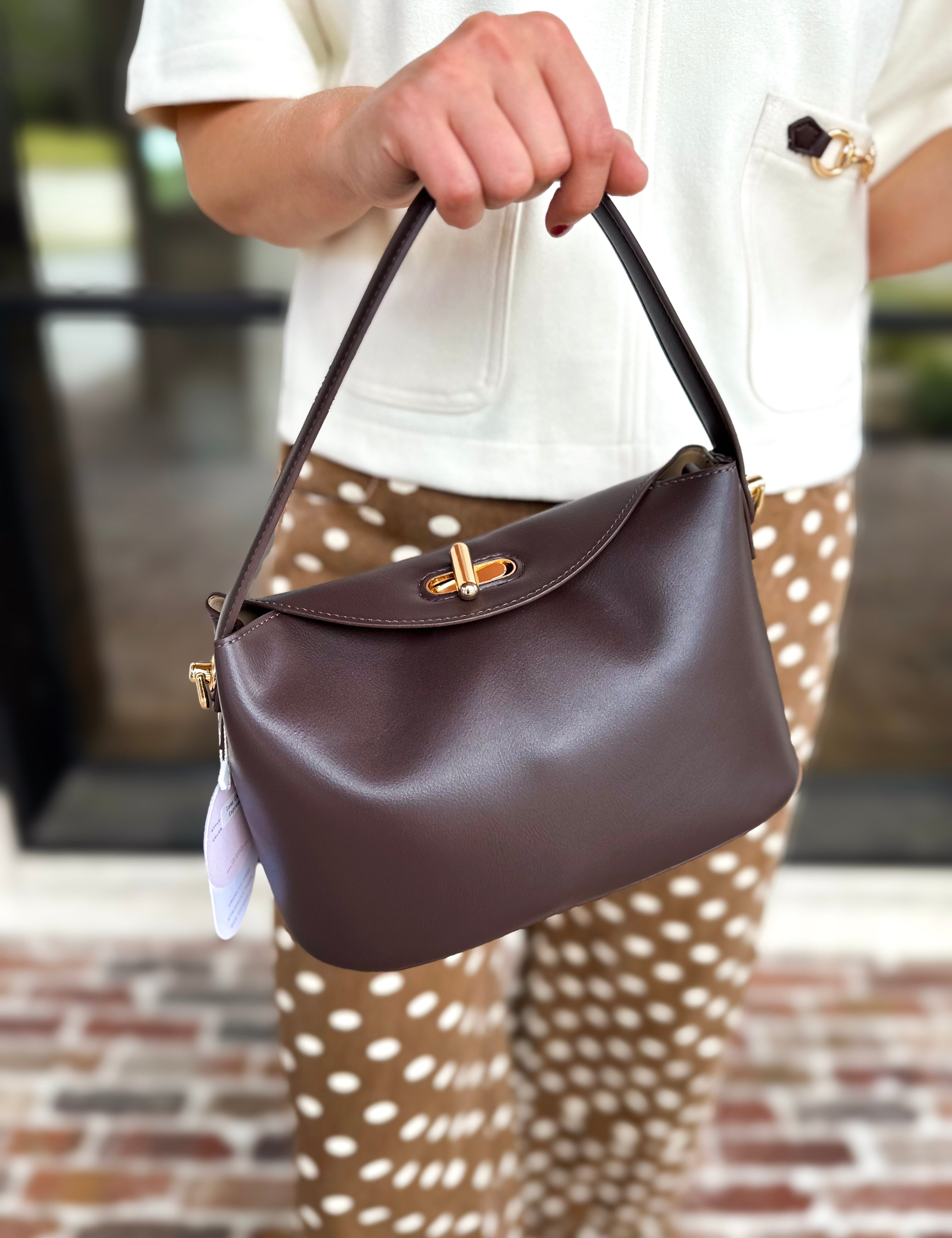 Lana Crossbody Hand Bag - Espresso-130 Accessories-MELIE BIANCO-July & June Women's Fashion Boutique Located in San Antonio, Texas