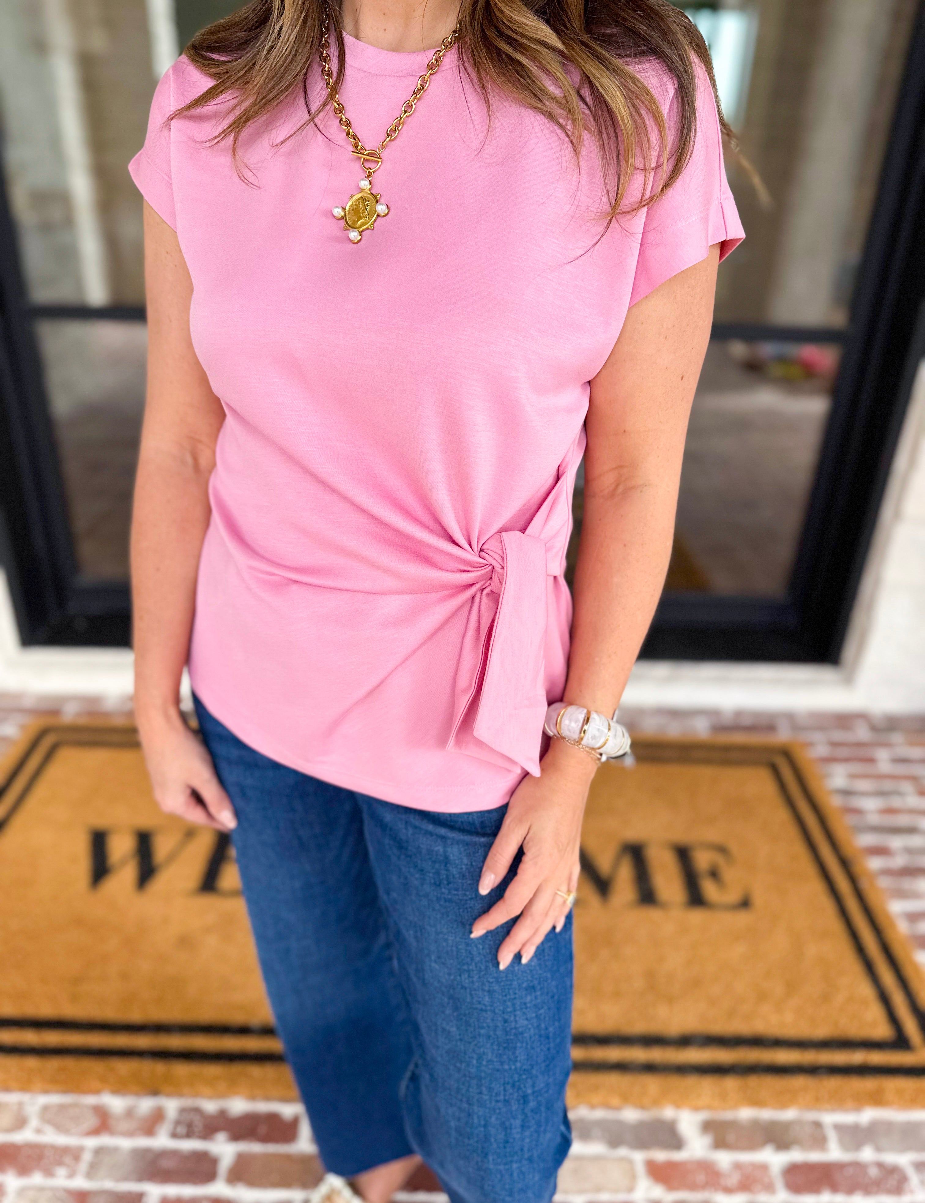 Comfy & Classy Top - Pink-200 Fashion Blouses-ENTRO-July & June Women's Fashion Boutique Located in San Antonio, Texas