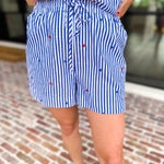 The Liberty Blouse & Shorts Set-510 Mini-SKIES ARE BLUE-July & June Women's Fashion Boutique Located in San Antonio, Texas