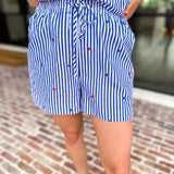 The Liberty Blouse & Shorts Set-510 Mini-SKIES ARE BLUE-July & June Women's Fashion Boutique Located in San Antonio, Texas