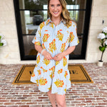 THML - Bold Floral & Stripe Mini Dress-510 Mini-THML-July & June Women's Fashion Boutique Located in San Antonio, Texas