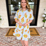 THML - Bold Floral & Stripe Mini Dress-510 Mini-THML-July & June Women's Fashion Boutique Located in San Antonio, Texas