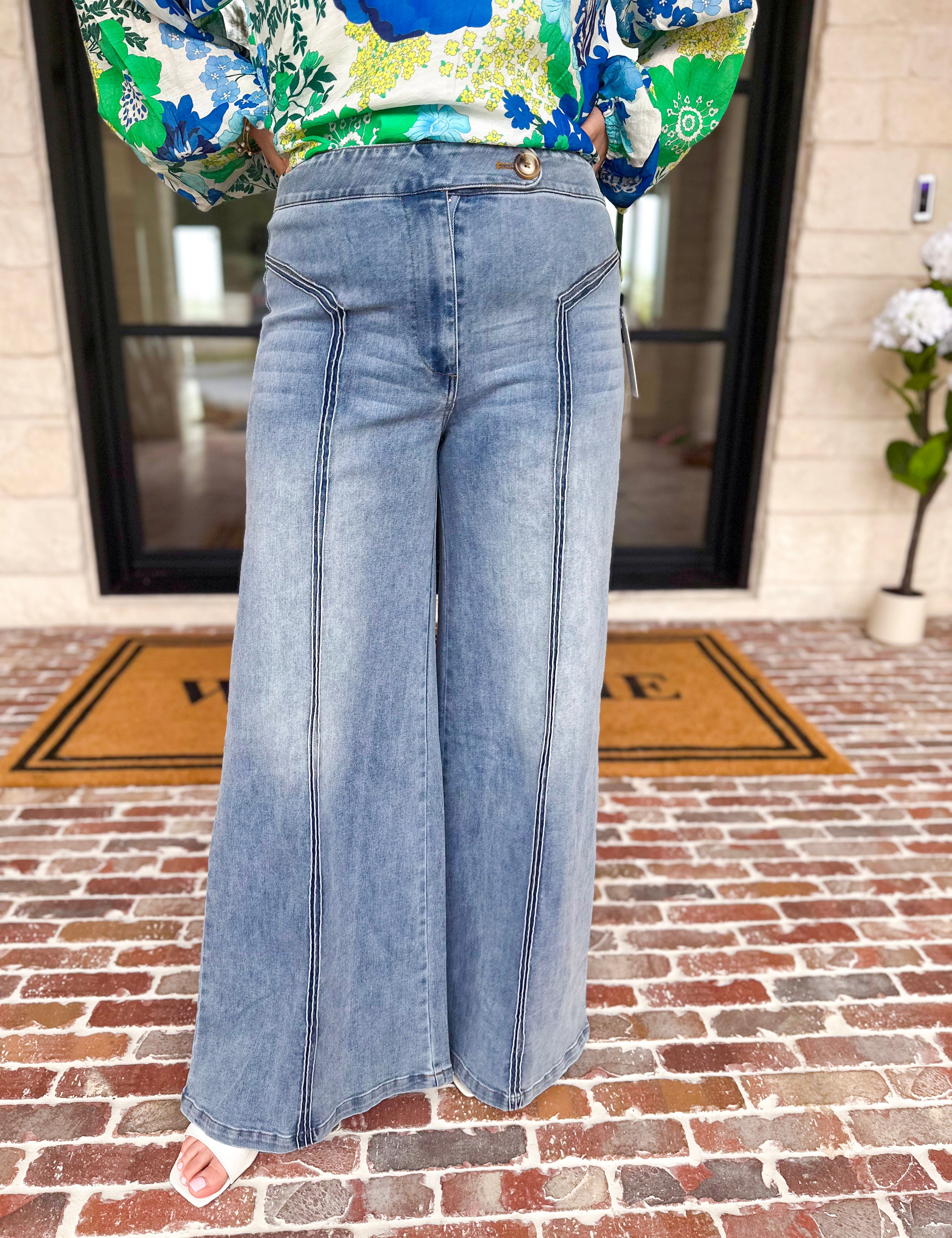 The Carrie Denim Pants-400 Pants-FATE-July & June Women's Fashion Boutique Located in San Antonio, Texas