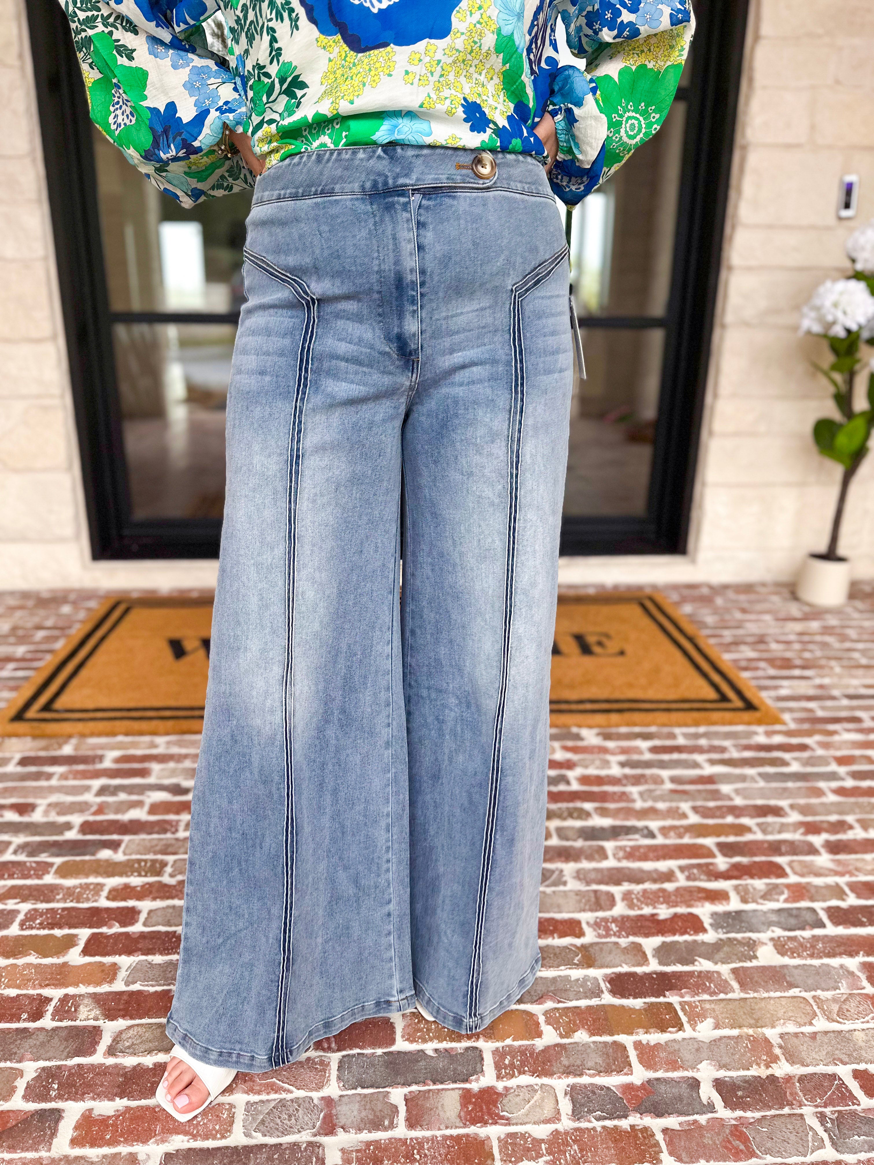 The Carrie Denim Pants-400 Pants-FATE-July & June Women's Fashion Boutique Located in San Antonio, Texas