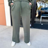 Soft Modal Lounge Pants - Dark Olive-300 Athleisure/Lounge-SKIES ARE BLUE-July & June Women's Fashion Boutique Located in San Antonio, Texas