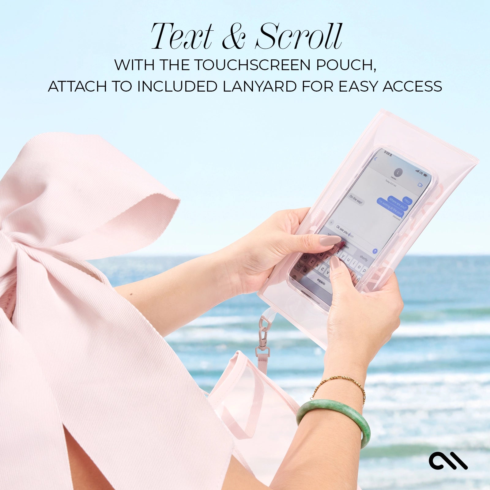 Case-Mate - Ballet Pink Bow Jelly Tote Bag-130 ACCESSORIES-Casemate-July & June Women's Fashion Boutique Located in San Antonio, Texas