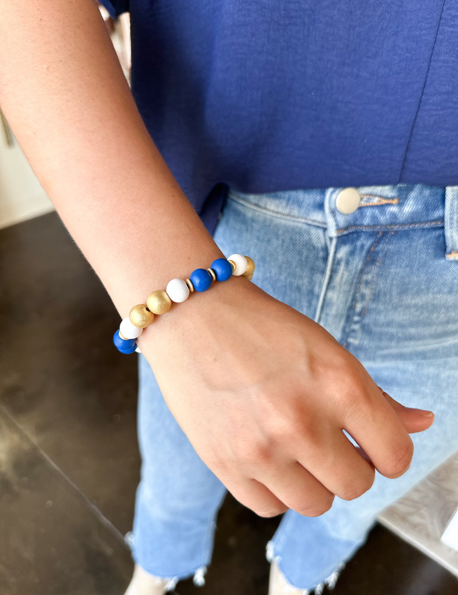 Michelle McDowell - Nori Bracelet - Blue & White-110 Jewelry & Hair-Michelle McDowell-July & June Women's Fashion Boutique Located in San Antonio, Texas