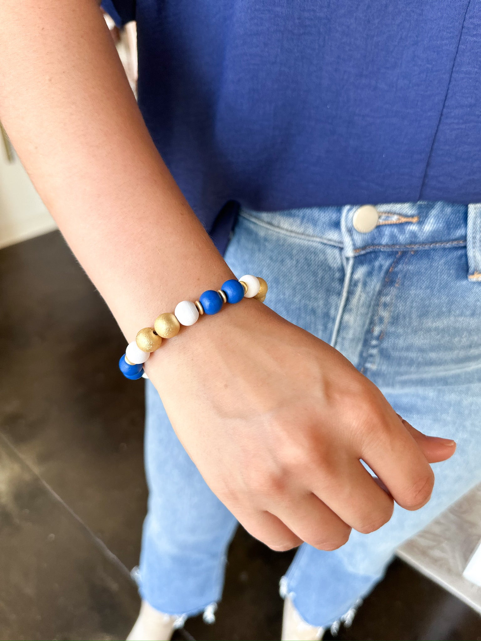 Michelle McDowell - Nori Bracelet - Blue & White-110 Jewelry & Hair-Michelle McDowell-July & June Women's Fashion Boutique Located in San Antonio, Texas