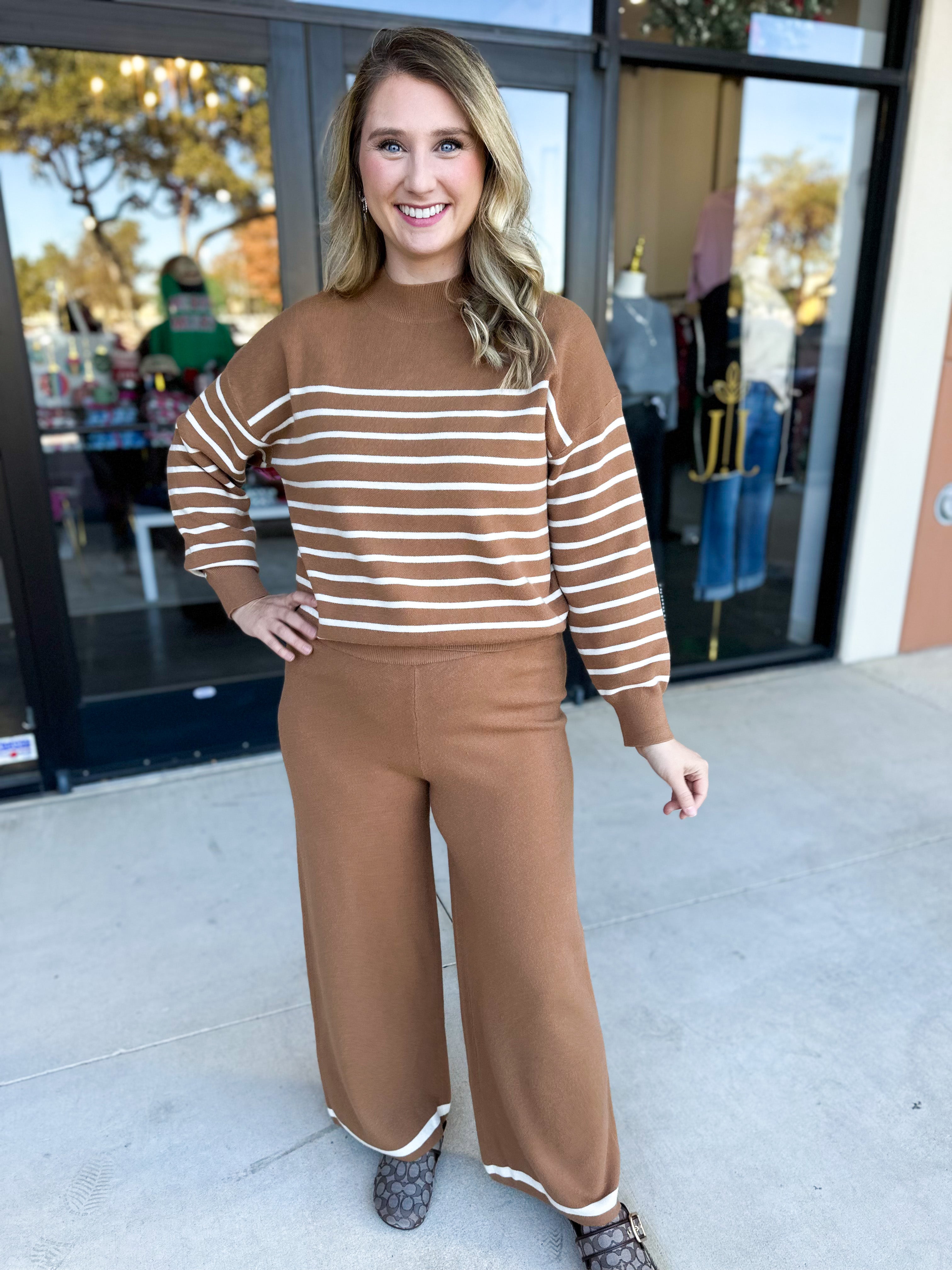 On Trend Sweater & Pant Set-300 Athleisure/Lounge-SKIES ARE BLUE-July & June Women's Fashion Boutique Located in San Antonio, Texas