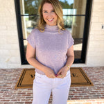 Soft Bloom Everyday Knit Top - Lavender-230 Sweaters/Cardis-ENTRO-July & June Women's Fashion Boutique Located in San Antonio, Texas
